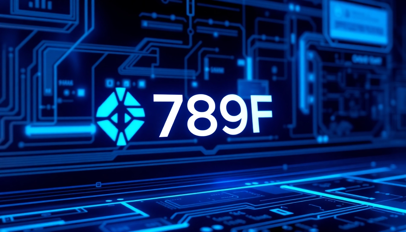 789F logo on a modern digital interface representing innovative online services and technology solutions, emphasizing brand professionalism and modernity.