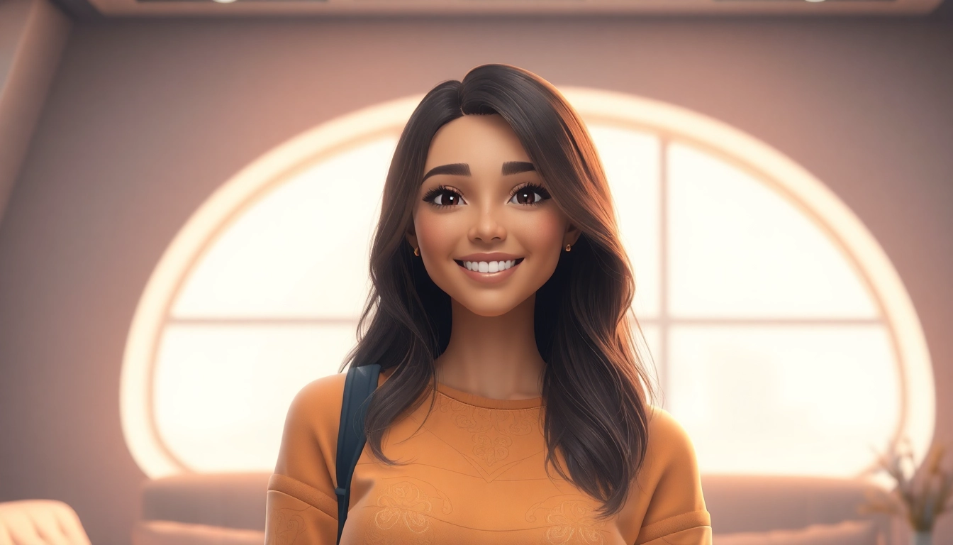 AI girlfriend engaging in a friendly conversation on a sleek tablet screen, highlighting personalized digital companionship experience for users seeking emotional connection.