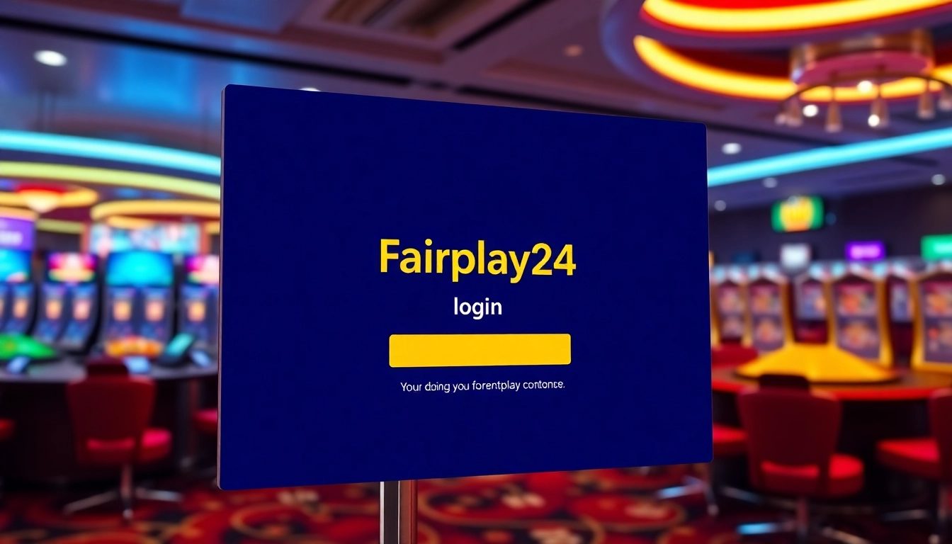Secure Fairplay24 login screen with vibrant graphics and clear login options for online betting