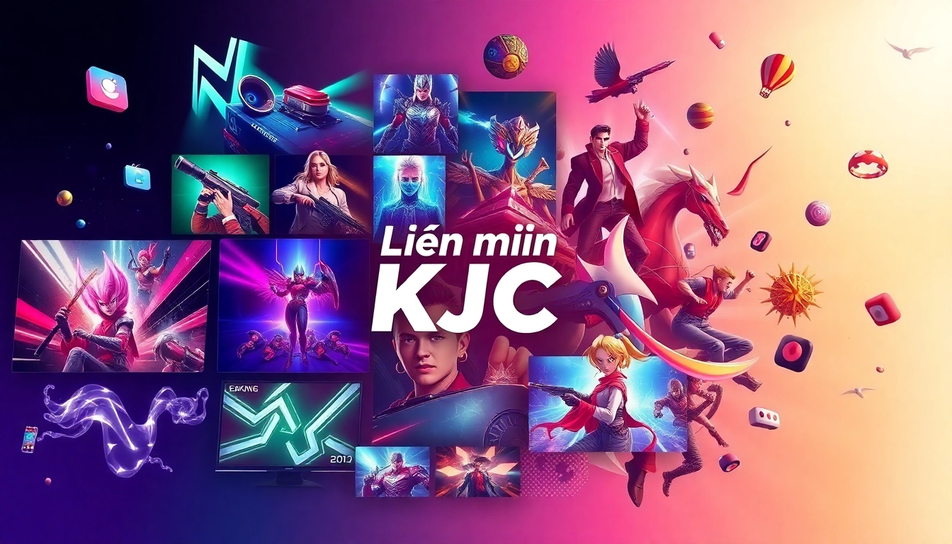 Professional team developing Lien minh KJC with innovative digital platform visuals and