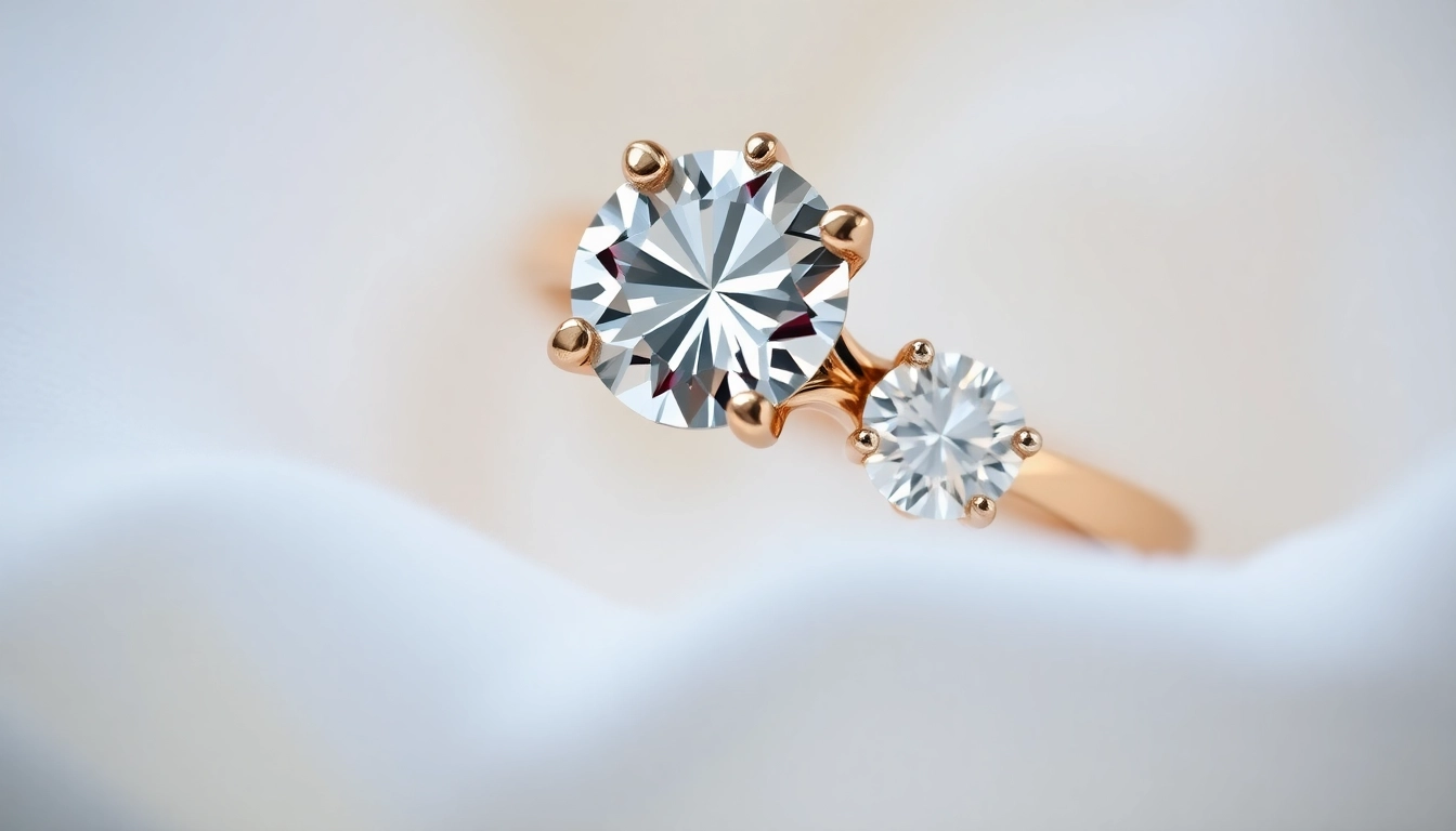 High-resolution photo showcasing a brilliant suzadetuviu ziedai su deimantu with sparkling