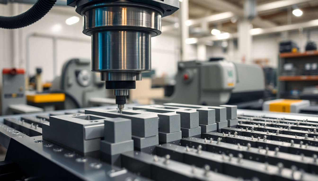Professional team performing usugi frezowania CNC to produce high-precision aluminum parts with