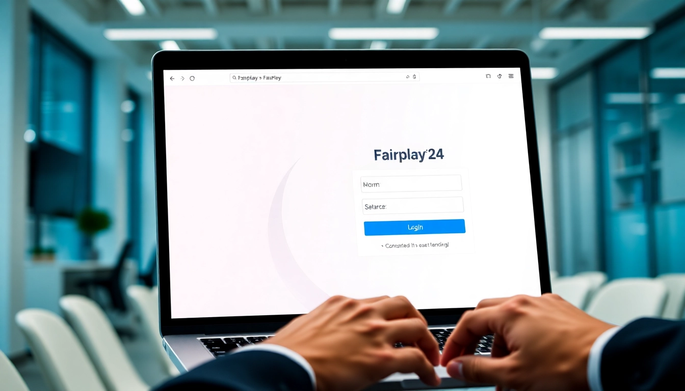 Secure Fairplay24 login screen illustration showing an easy-to-use interface for online betting