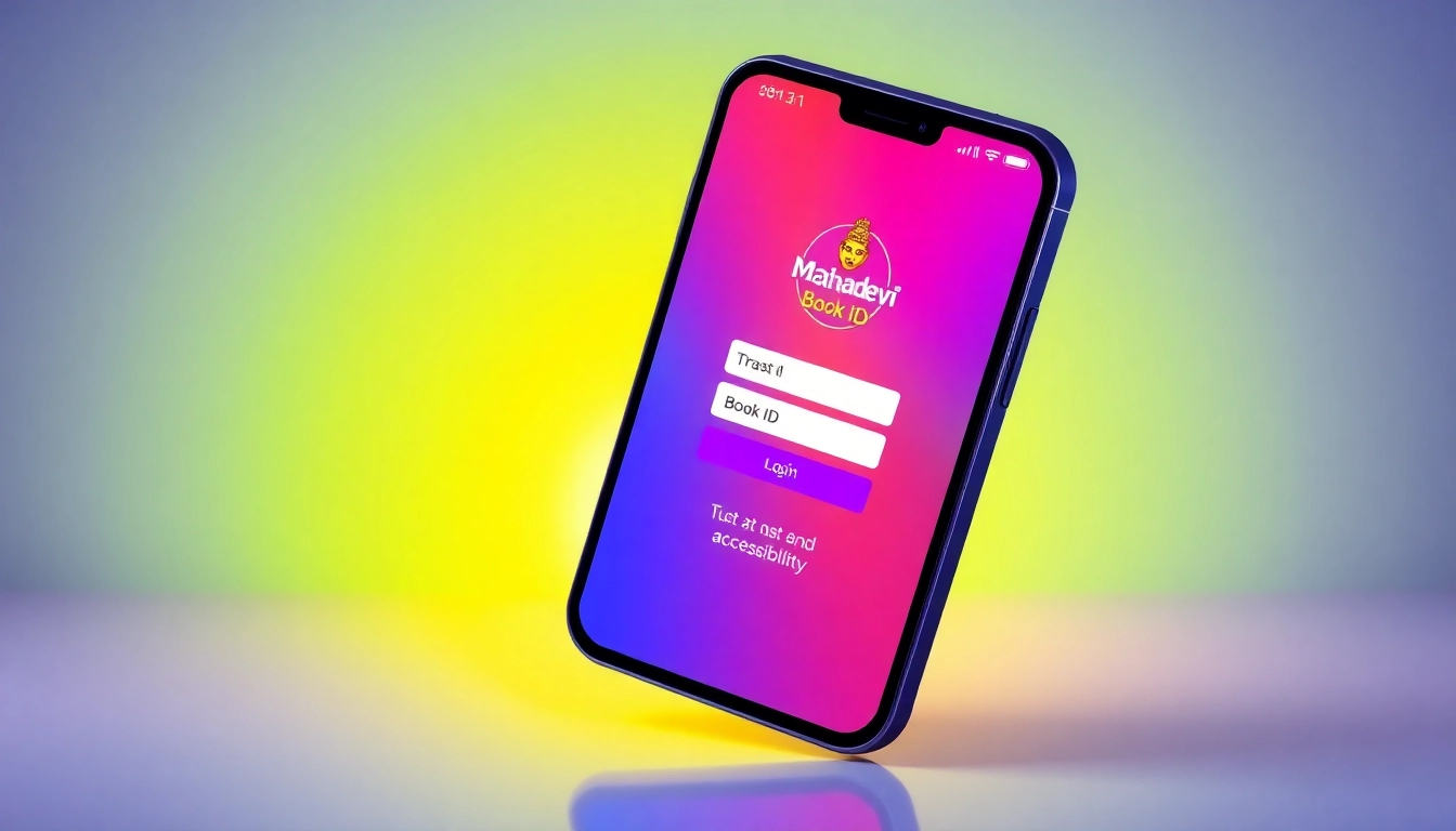 Secure Mahadev book id login interface on smartphone displaying Indian betting platform for
