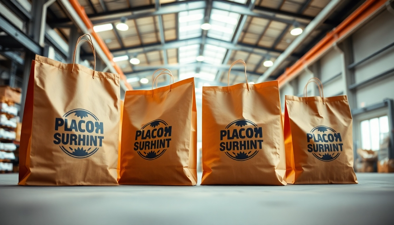 High-quality torba papierowa being printed with colorful branding, showcasing production