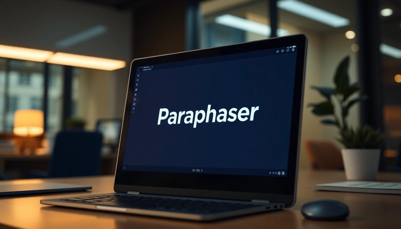 Paraphraser in use on a computer screen during editing session for clear natural language rewriting
