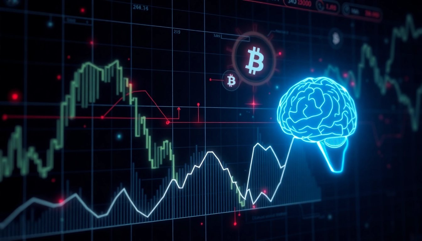 Aicoin blockchain technology with data analysis charts and digital currency symbols
